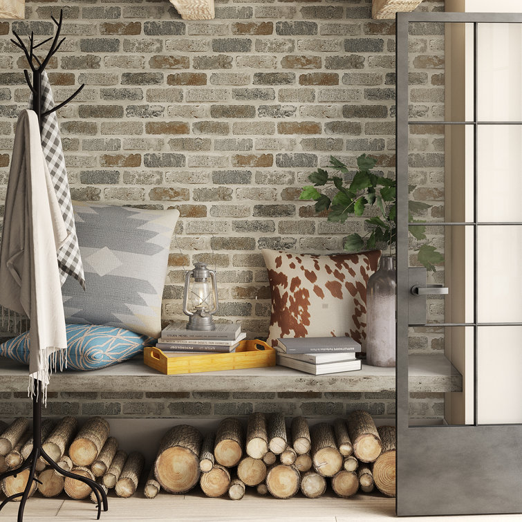 Steelside™ Nicholas Peel & Stick Brick Wallpaper & Reviews Wayfair